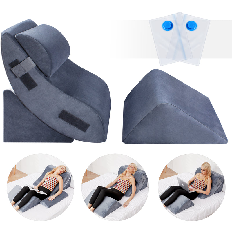 Bigroof 4pcs Orthopedic Bed Wedge Pillow Set