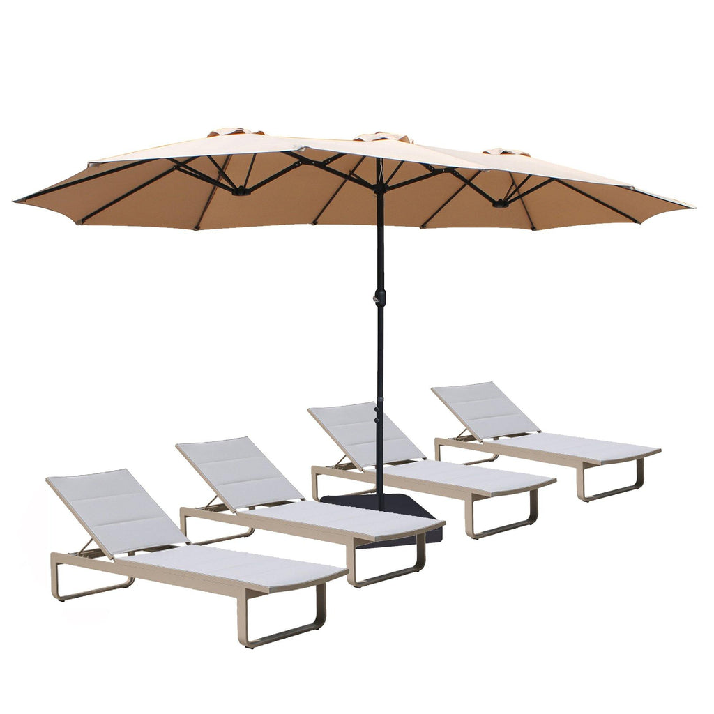 Bigroof 15ft Double-Sided Patio Umbrella Twin Extra Large Umbrella wit Bigroof 15ft Double-Sided Patio Umbrella Twin Extra Large Umbrella wit