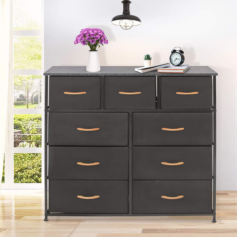 Wooden Handle Drawer Storage Chest (9 Drawers) - bigroofus