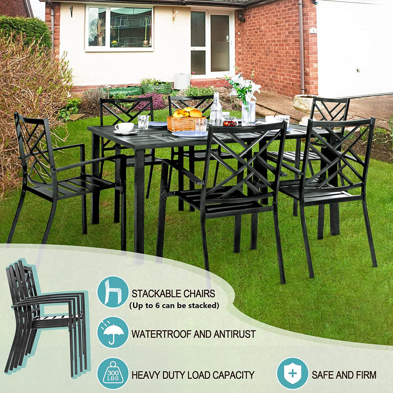 Wrought Iron Chairs Patio Set 300 Lb Capacity Patio Dining Set For