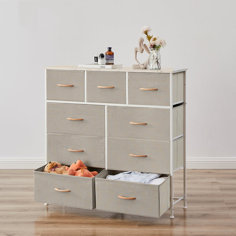 Wooden Handle Drawer Storage Chest (9 Drawers)